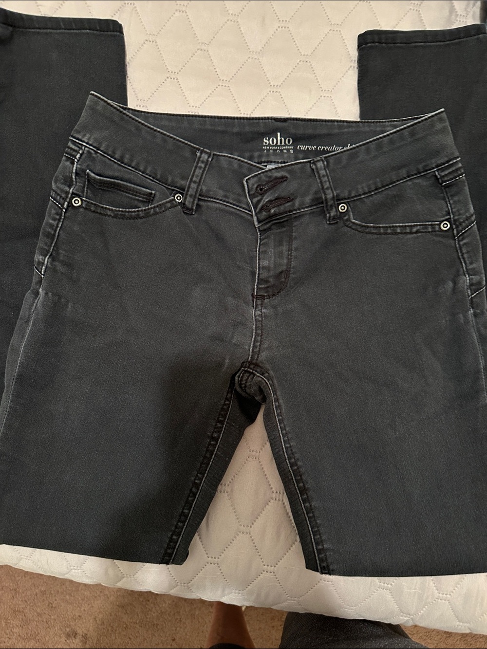 SOHO Women's Washed Black Curve Creator Jeggings